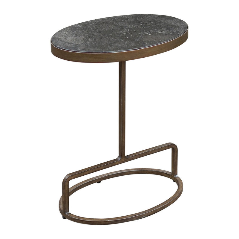 Uttermost 25348 Accent Table, Antiqued Brushed Gold