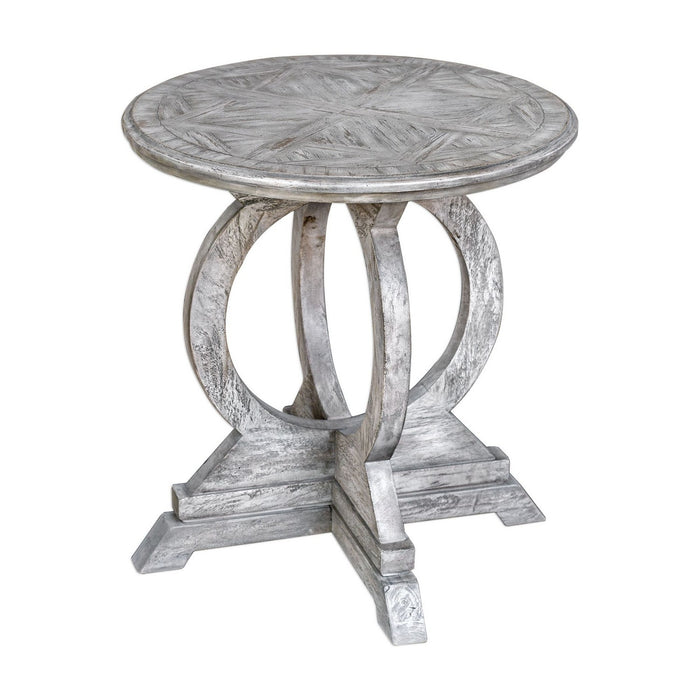Uttermost 25426 Accent Table, Aged White