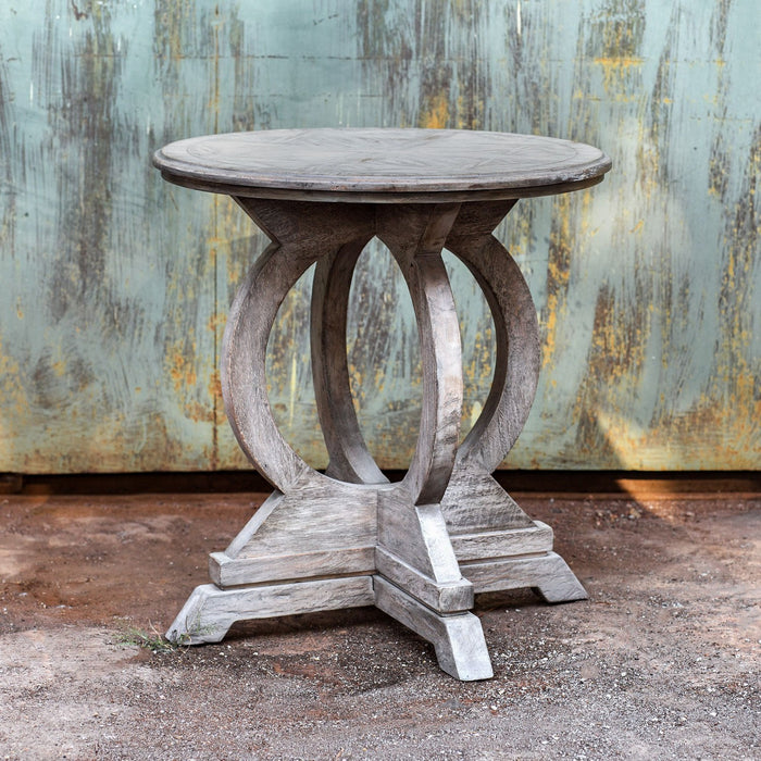 Uttermost 25426 Accent Table, Aged White