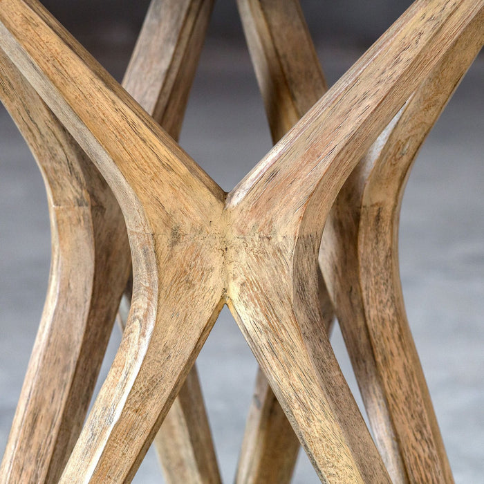 Uttermost 25437 Accent Table, Mixed Woods With An Natural Ivory