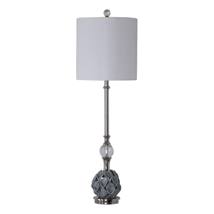 Uttermost 29674-1 One Light Buffet Lamp, Polished Nickel