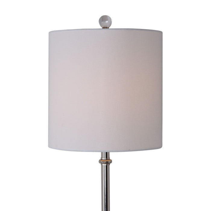 Uttermost 29674-1 One Light Buffet Lamp, Polished Nickel