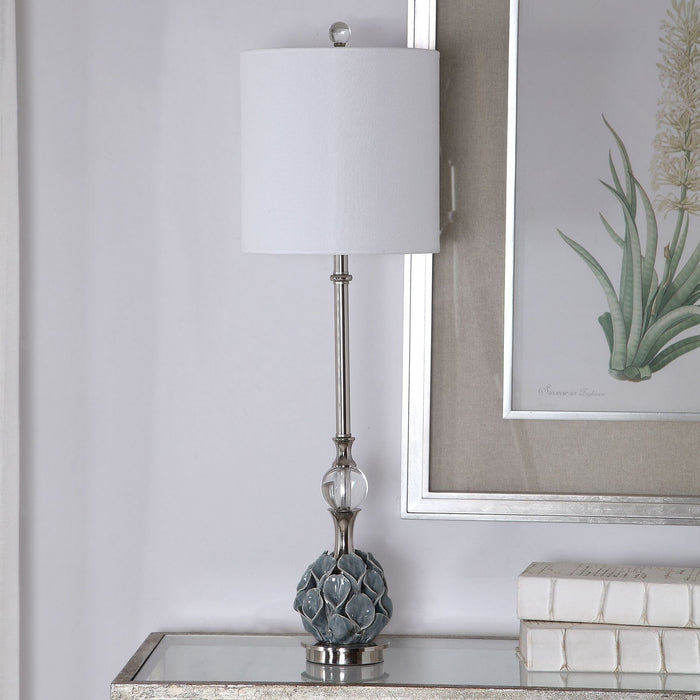 Uttermost 29674-1 One Light Buffet Lamp, Polished Nickel