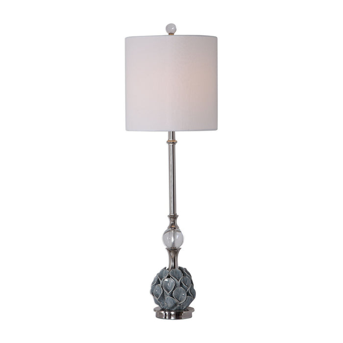 Uttermost 29674-1 One Light Buffet Lamp, Polished Nickel