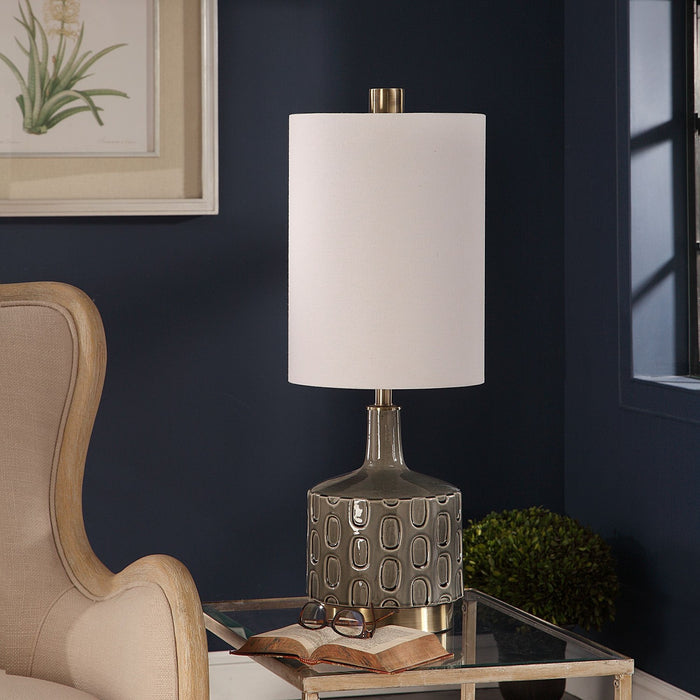Uttermost 29682-1 One Light Table Lamp, Antique Brass