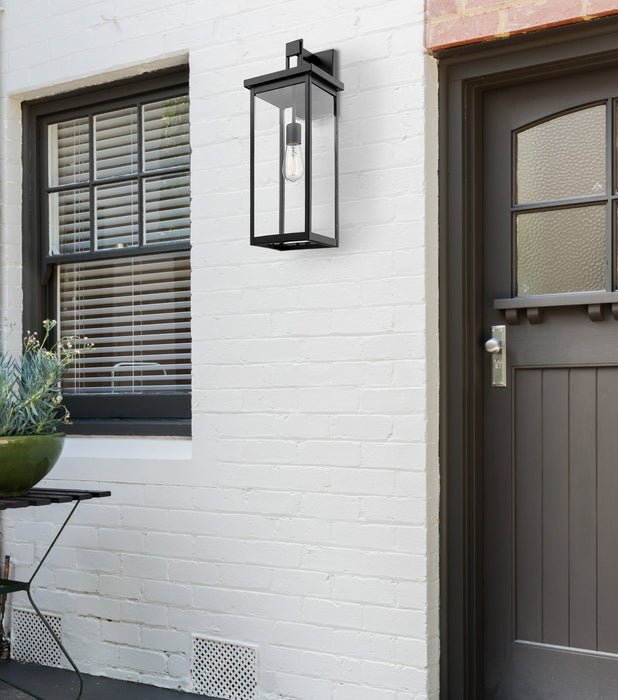 Millennium 42602-PBK One Light Outdoor Wall Sconce, Powder Coated Black
