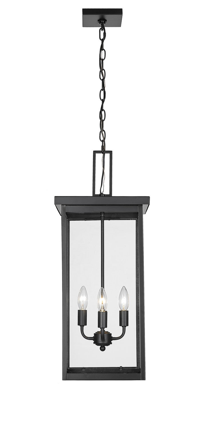Millennium 42605-PBK Four Light Outdoor Hanging Lantern, Powder Coated Black