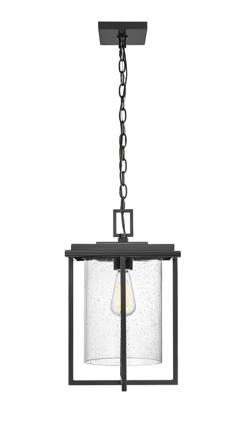 Millennium 42625-PBK One Light Outdoor Hanging Lantern, Powder Coated Black