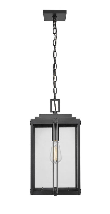 Millennium 42635-PBK One Light Outdoor Hanging Lantern, Powder Coated Black
