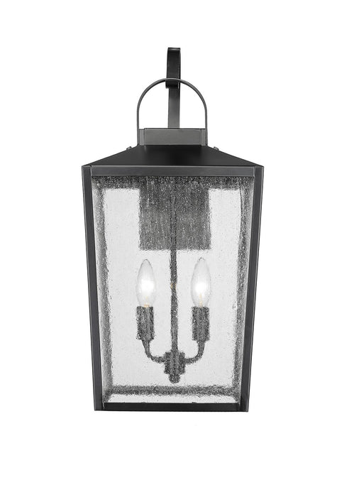Millennium 42653-PBK Two Light Outdoor Wall Sconce, Powder Coated Black