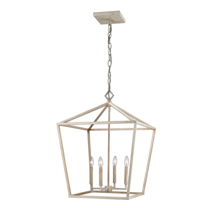 Millennium 3254-VW Four Light Pendant, Vintage White