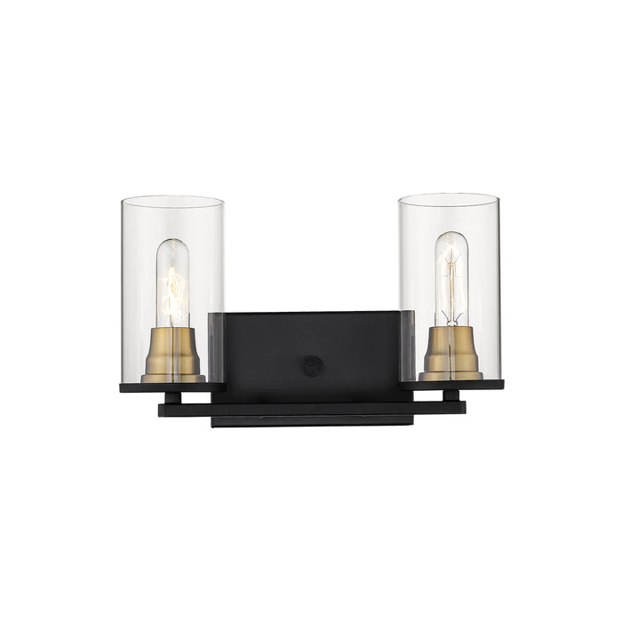 Millennium 3492-MB/HBZ Two Light Vanity, Matte Black/Heirloom Bronze