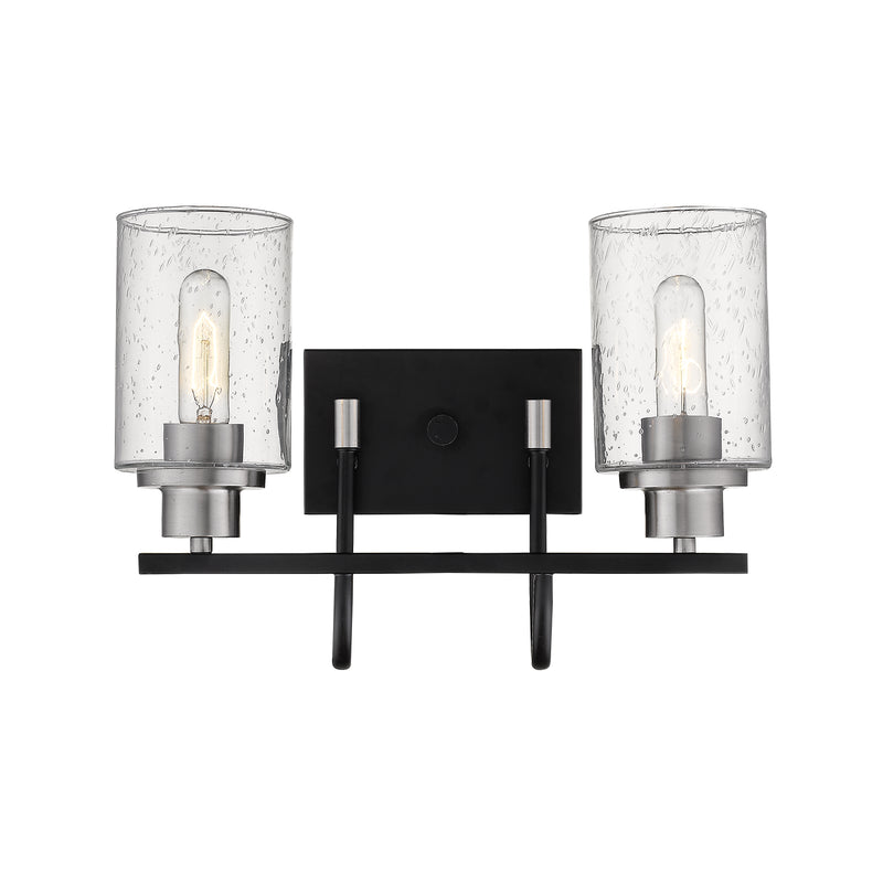 Millennium 3512-MB/BN Two Light Vanity, Matte Black/Brushed Nickel