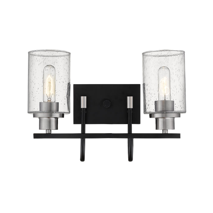 Millennium 3512-MB/BN Two Light Vanity, Matte Black/Brushed Nickel