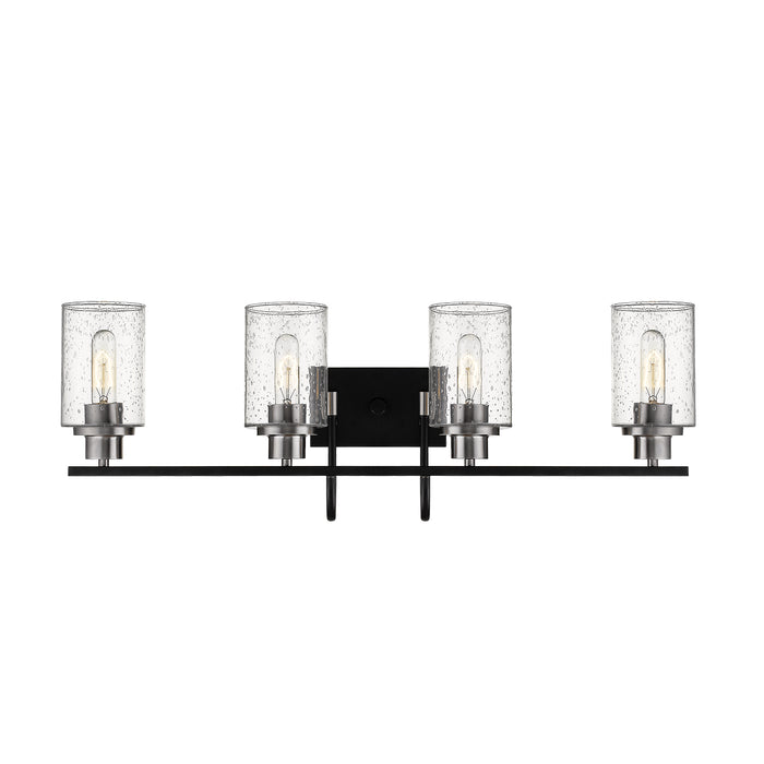 Millennium 3514-MB/BN Four Light Vanity, Matte Black/Brushed Nickel