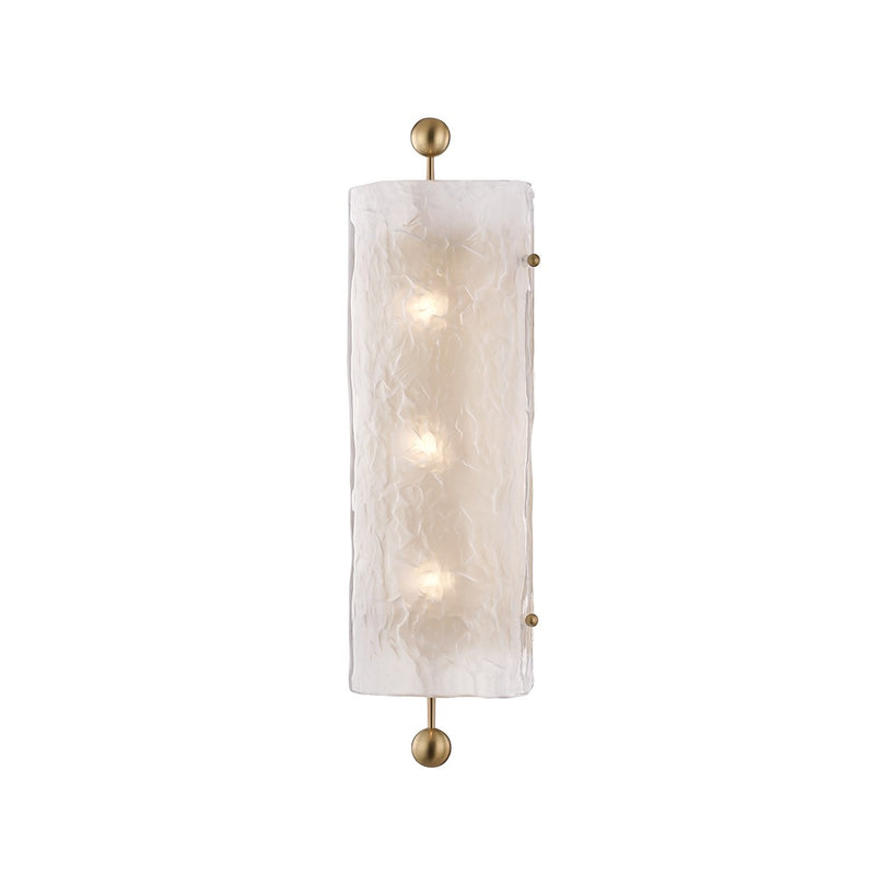 Hudson Valley 2422-AGB Three Light Wall Sconce, Aged Brass