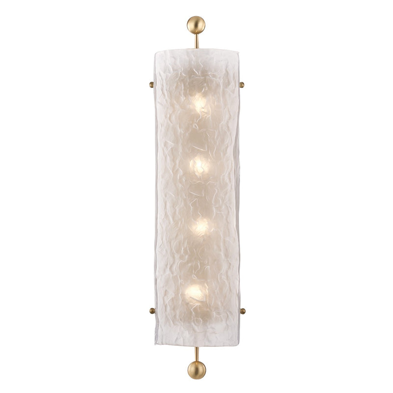Hudson Valley 2427-AGB Four Light Wall Sconce, Aged Brass