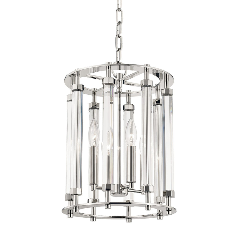 Hudson Valley 2812-PN Four Light Lantern, Polished Nickel