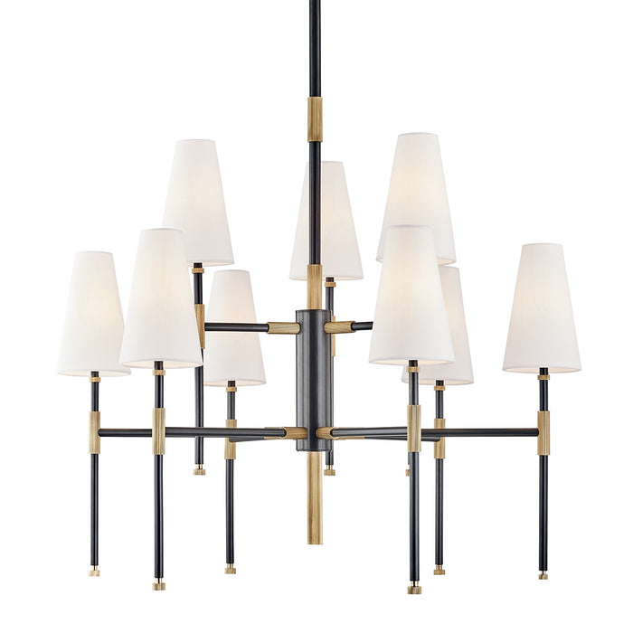 Hudson Valley 3734-AOB Nine Light Chandelier, Aged Old Bronze