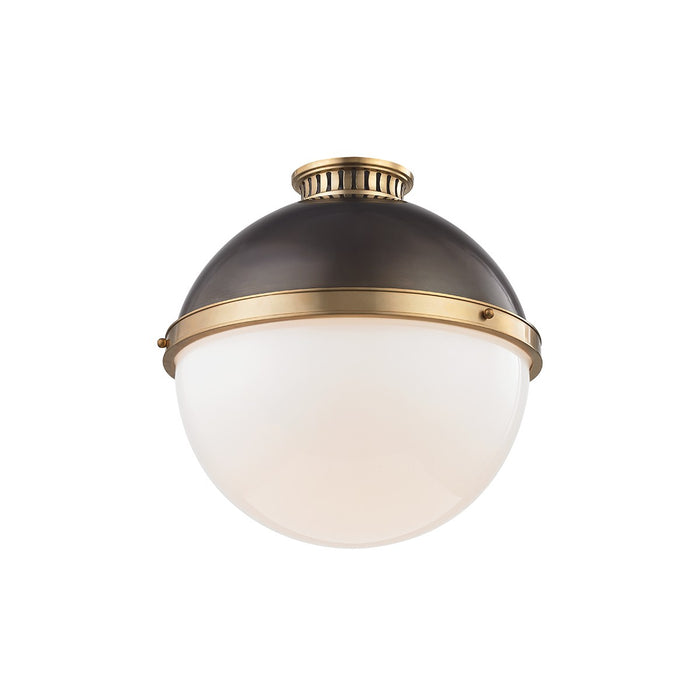 Hudson Valley 4015-ADB One Light Flush Mount, Aged/Antique Distressed Bronze