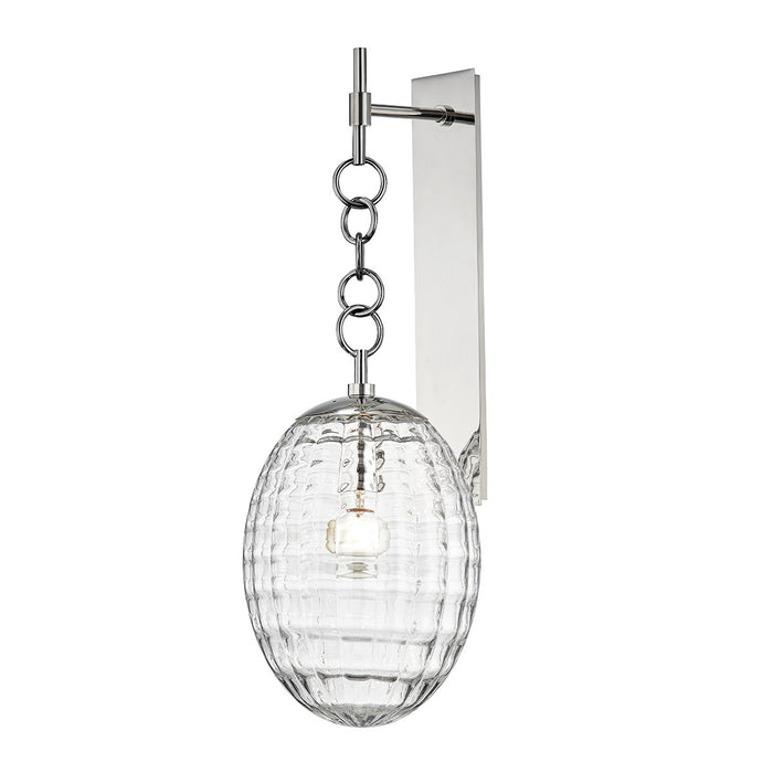 Hudson Valley 4900-PN One Light Wall Sconce, Polished Nickel