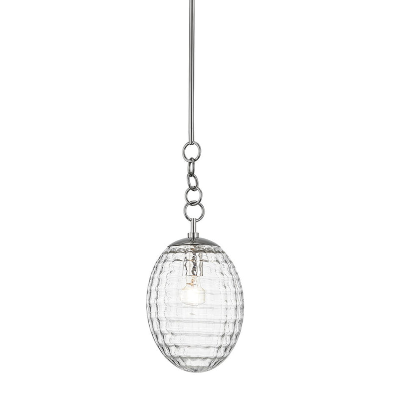 Hudson Valley 4908-PN One Light Pendant, Polished Nickel
