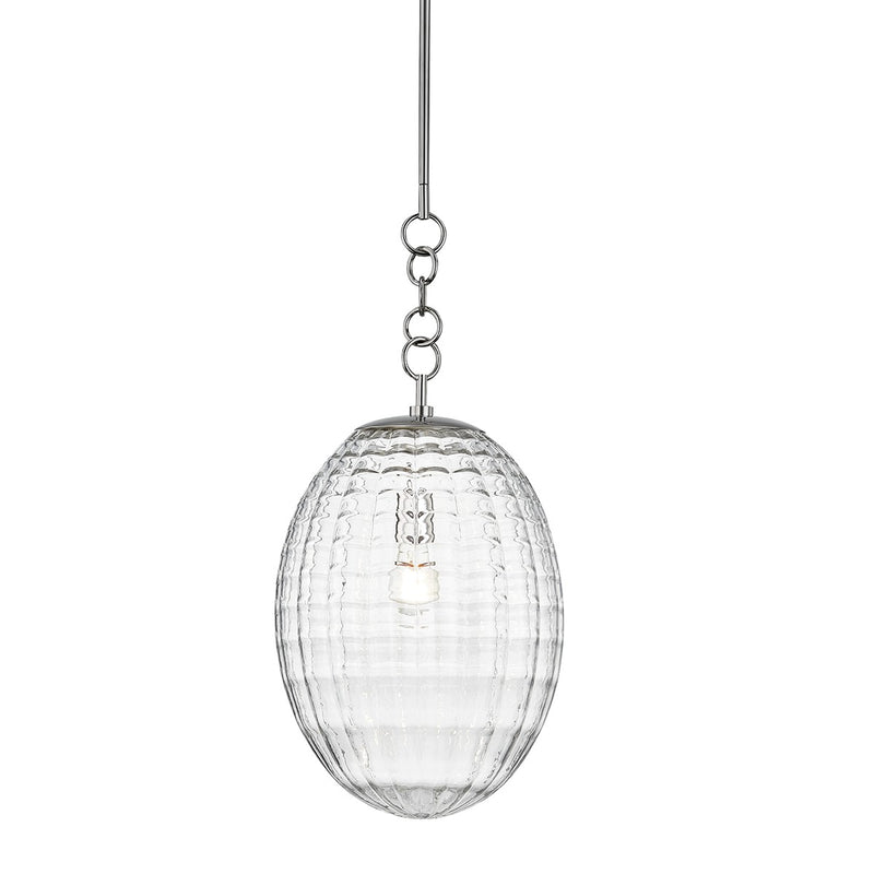 Hudson Valley 4912-PN One Light Pendant, Polished Nickel