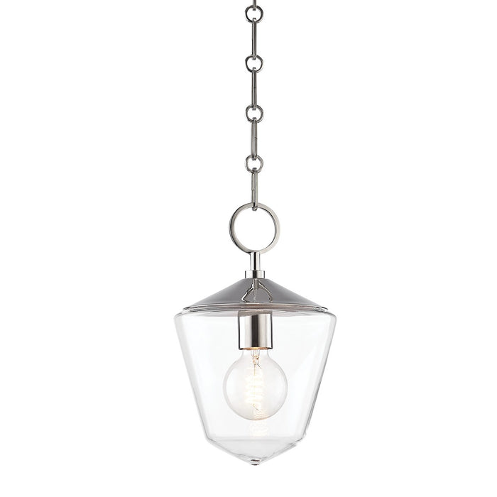 Hudson Valley 8308-PN One Light Pendant, Polished Nickel