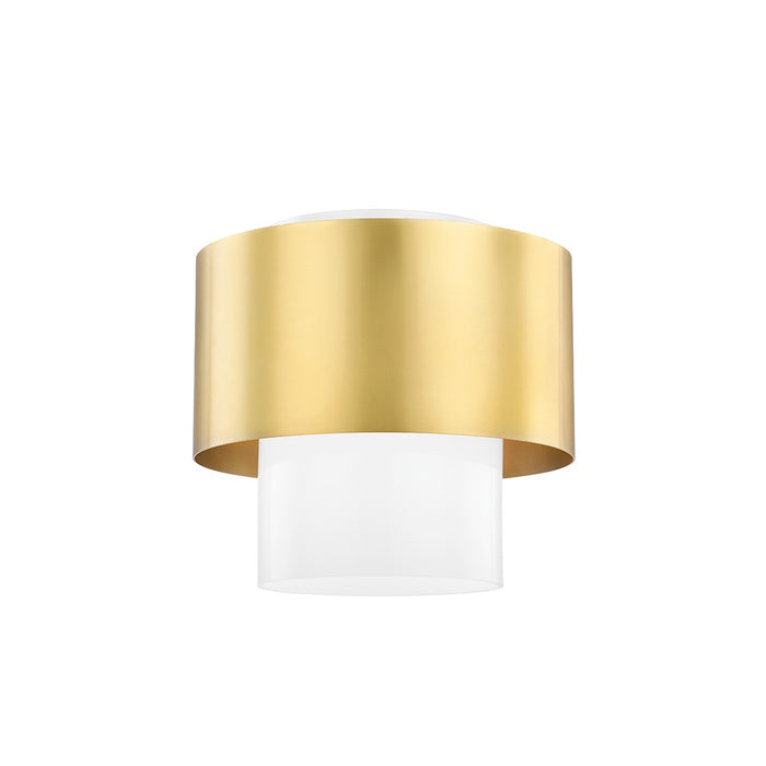 Hudson Valley 8609-AGB One Light Flush Mount, Aged Brass