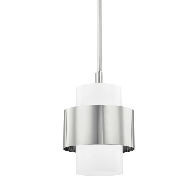 Hudson Valley 8611-PN One Light Pendant, Polished Nickel