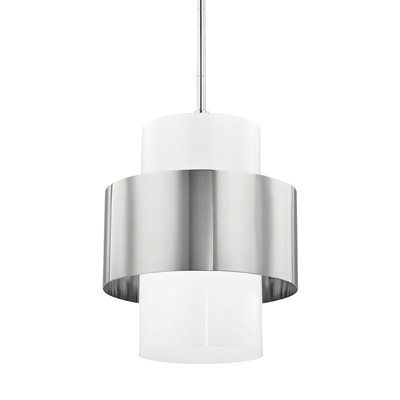 Hudson Valley 8615-PN One Light Pendant, Polished Nickel