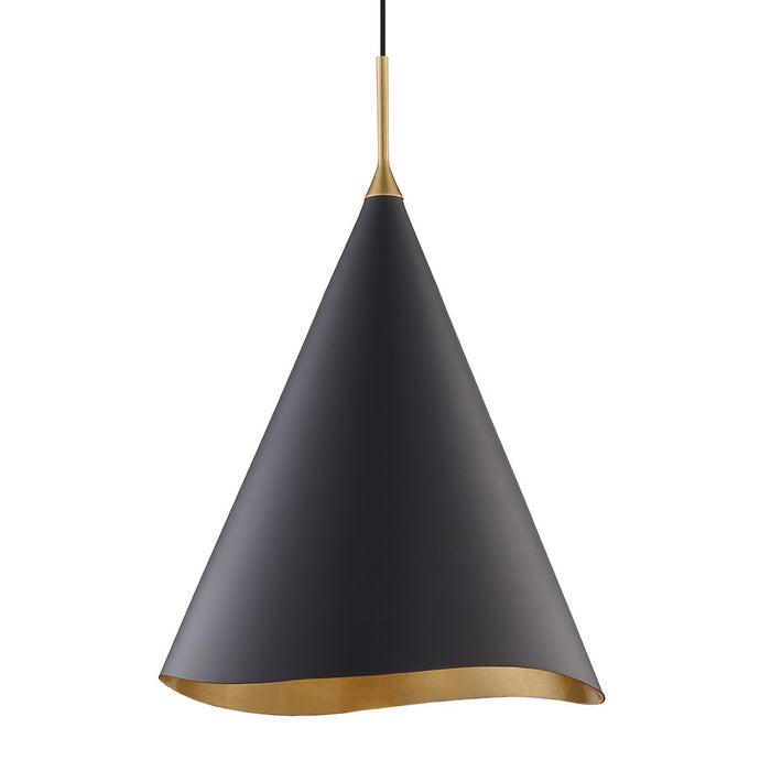 Hudson Valley 9618-GL/BLK One Light Pendant, Gold Leaf/Black Combo