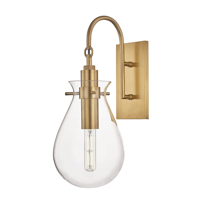 Hudson Valley BKO100-AGB LED Wall Sconce, Aged Brass