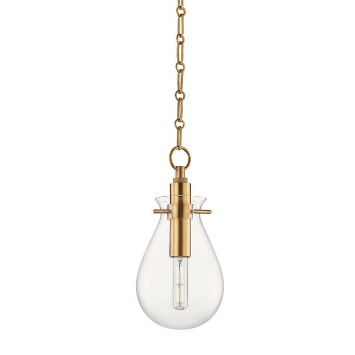 Hudson Valley BKO101-AGB LED Pendant, Aged Brass