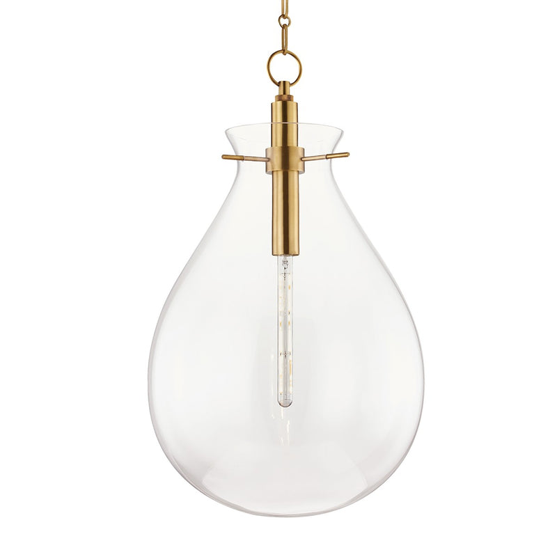 Hudson Valley BKO103-AGB LED Pendant, Aged Brass