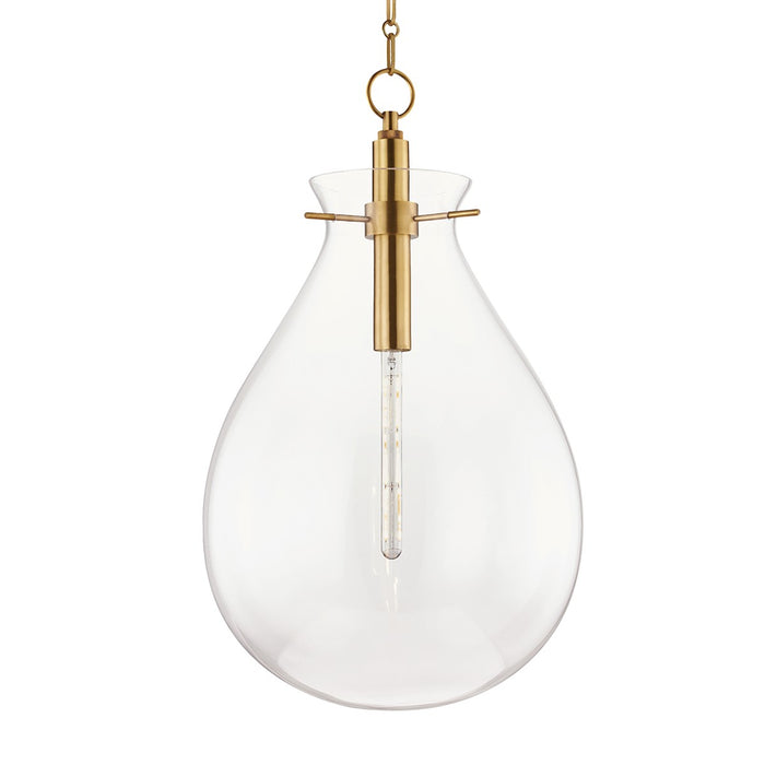 Hudson Valley BKO103-AGB LED Pendant, Aged Brass