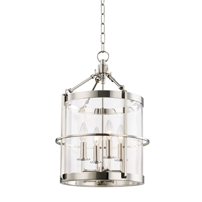 Hudson Valley BKO200-PN Four Light Lantern, Polished Nickel