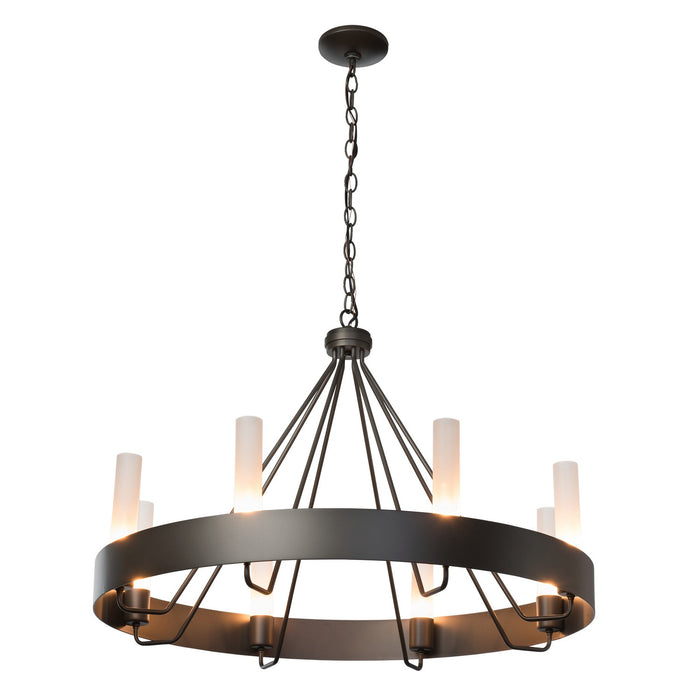 Hubbardton Forge 105040-SKT-07-FD0611 Eight Light Chandelier, Dark Smoke