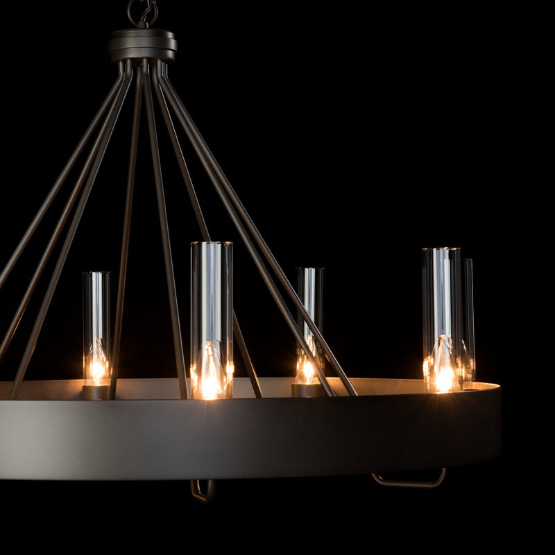 Hubbardton Forge 105040-SKT-07-ZM0611 Eight Light Chandelier, Dark Smoke