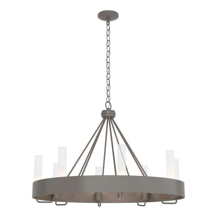 Hubbardton Forge 105040-SKT-07-ZM0611 Eight Light Chandelier, Dark Smoke