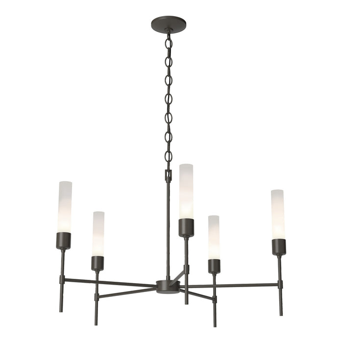 Hubbardton Forge 105045-SKT-07-FD0611 Five Light Chandelier, Dark Smoke