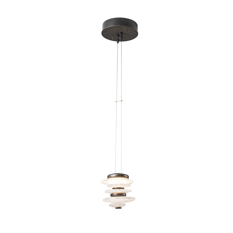 Hubbardton Forge 139970-LED-STND-07 LED Pendant, Dark Smoke