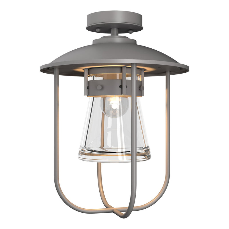 Hubbardton Forge 356015-SKT-78-ZM0467 One Light Outdoor Semi-Flush Mount, Coastal Burnished Steel