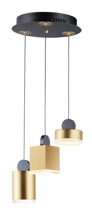 ET2 E20863-75BKGLD LED Pendant, Black / Gold