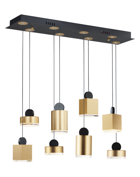 ET2 E20867-75BKGLD LED Pendant, Black / Gold