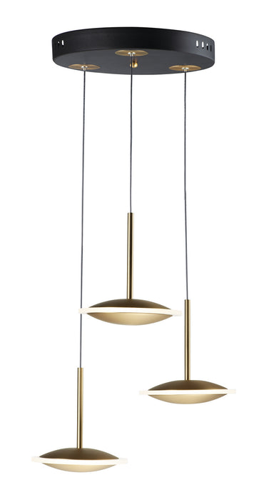 ET2 E21543-90BKGLD LED Pendant, Black / Gold