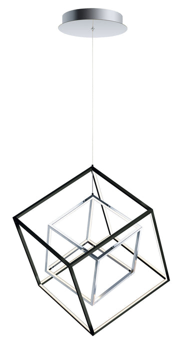 ET2 E30584-BKPC LED Pendant, Black / Polished Chrome