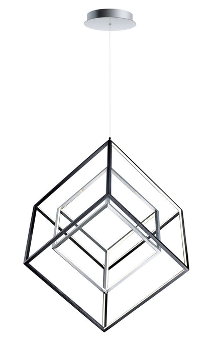 ET2 E30586-BKPC LED Pendant, Black / Polished Chrome
