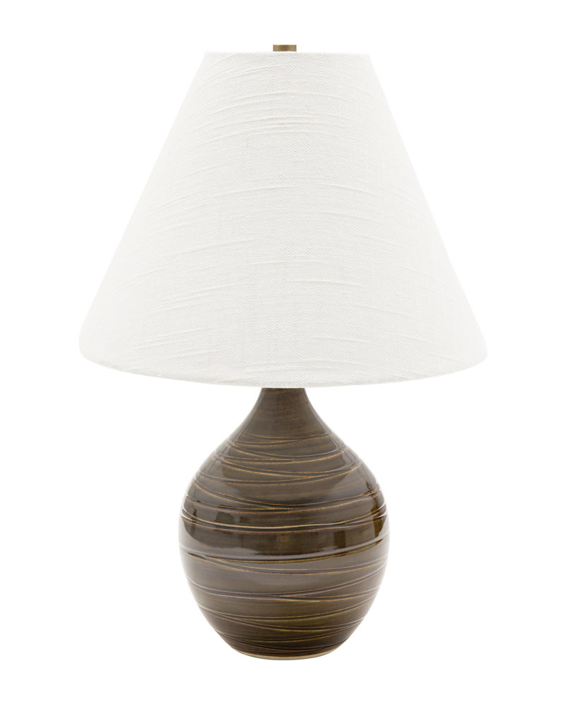 House of Troy GS200-SBR One Light Table Lamp, Scored Brown Gloss