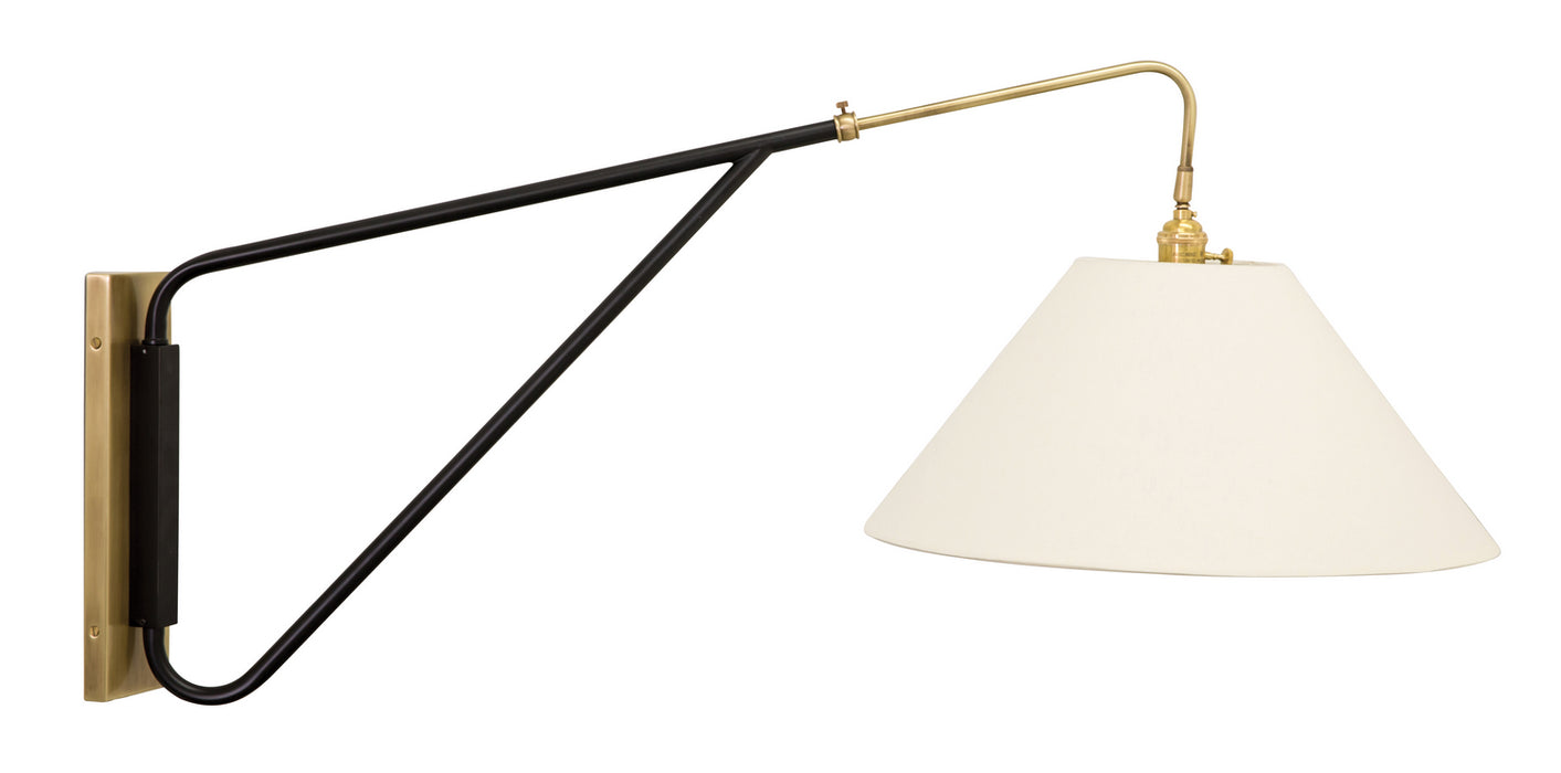 House of Troy WS731-ABBLK One Light Wall Sconce, Antique Brass/Black